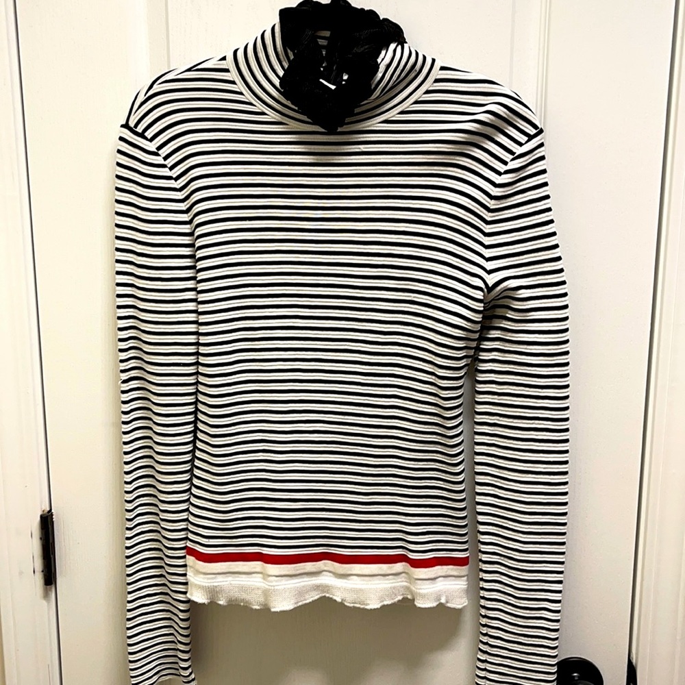 [FINAL] NWOT MSGM Knit Top in stripe （sz L)